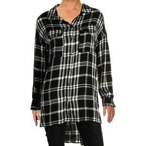 ✂️VELVET HEART ❤ hi-lo plaid top